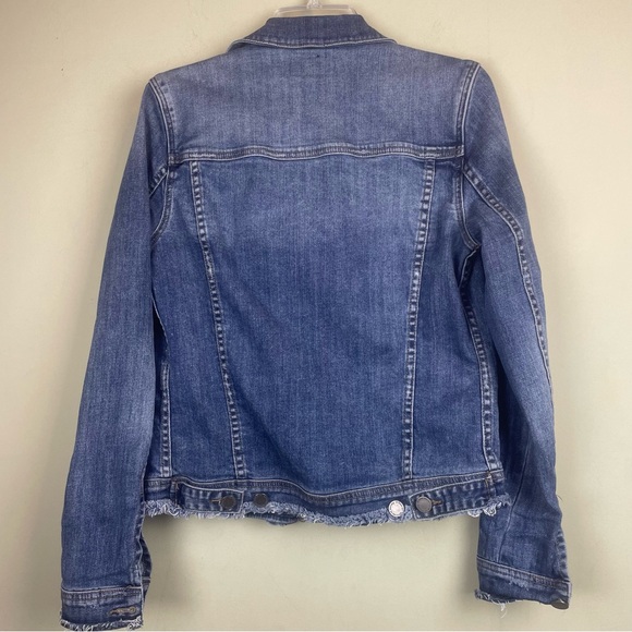 Articles of Society Blue Jean Denim Frayed Edge Jacket Sz Medium - Picture 12 of 14